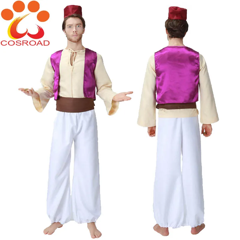 Cosplay 2019 Anime Aladdin Cosplay Costume Lamp Prince Halloween Dance Party Adult Suit Arab Prince Costumes Suit
