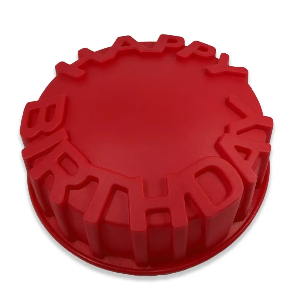 6'' Round Baking Cake Pan Gift Happy Birthday Letters Embossing Craft