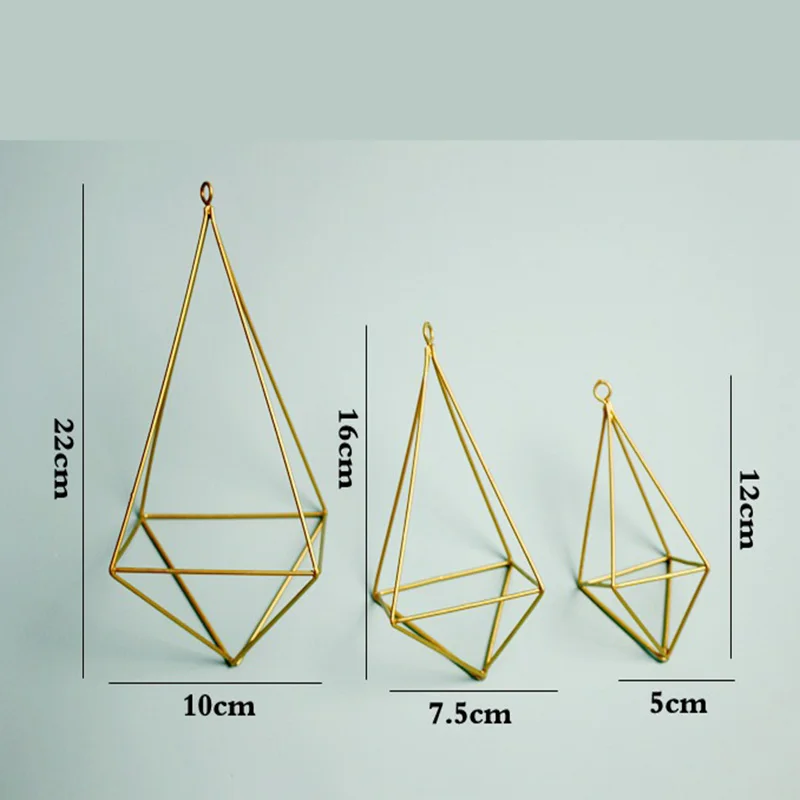 Металлическая ваза железная Геометрия Висячие кашпо ваза геометрический Настенный декор контейнер навесные цветочные горшки настенные