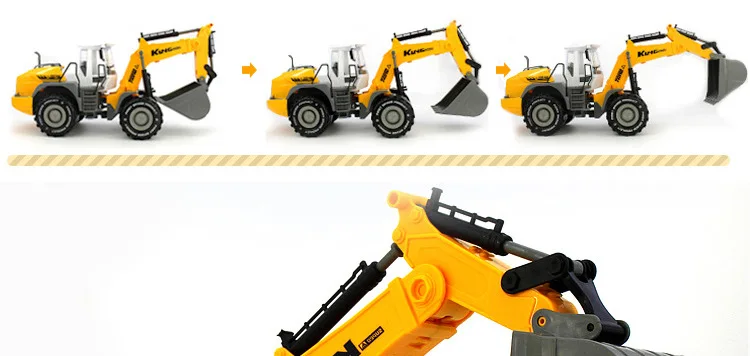 Infant Shining Engineering Cars 1:22 Excavator Model Toys Plastic Construction Vehicle for Children Boys Gift Toy