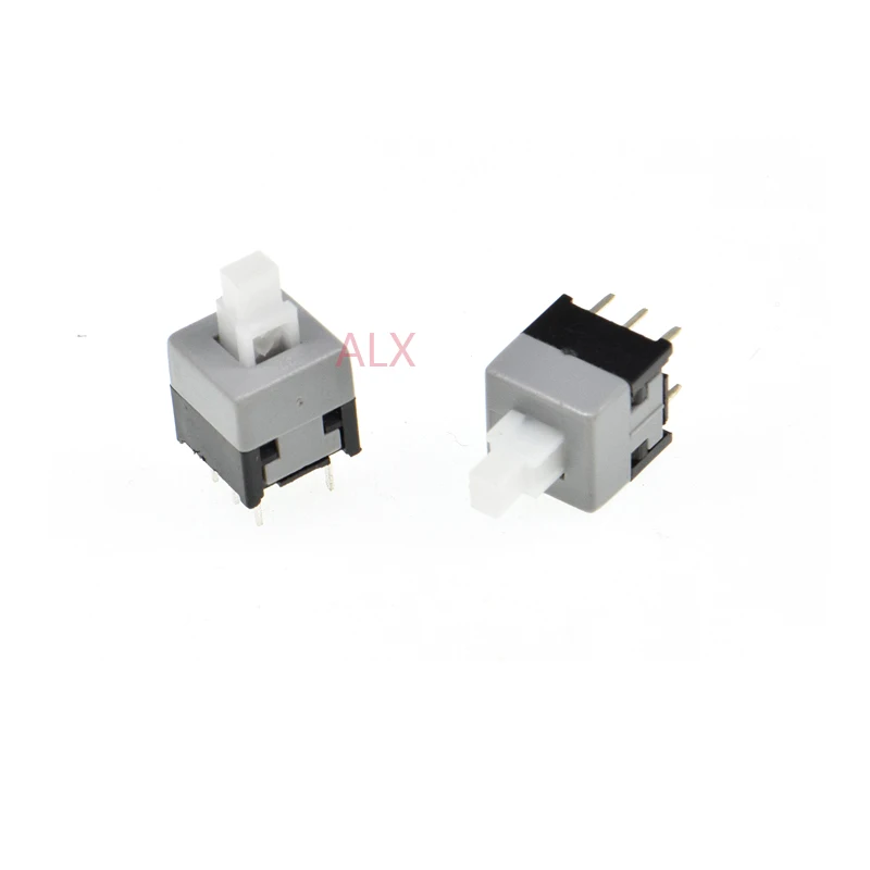 

30PCS 8.5X8.5MM 6PIN Self locki push button switch Micro TAcT Key Switch Self-locking power SWITCH ON/OFF 8.5*8.5 8.5X8.5