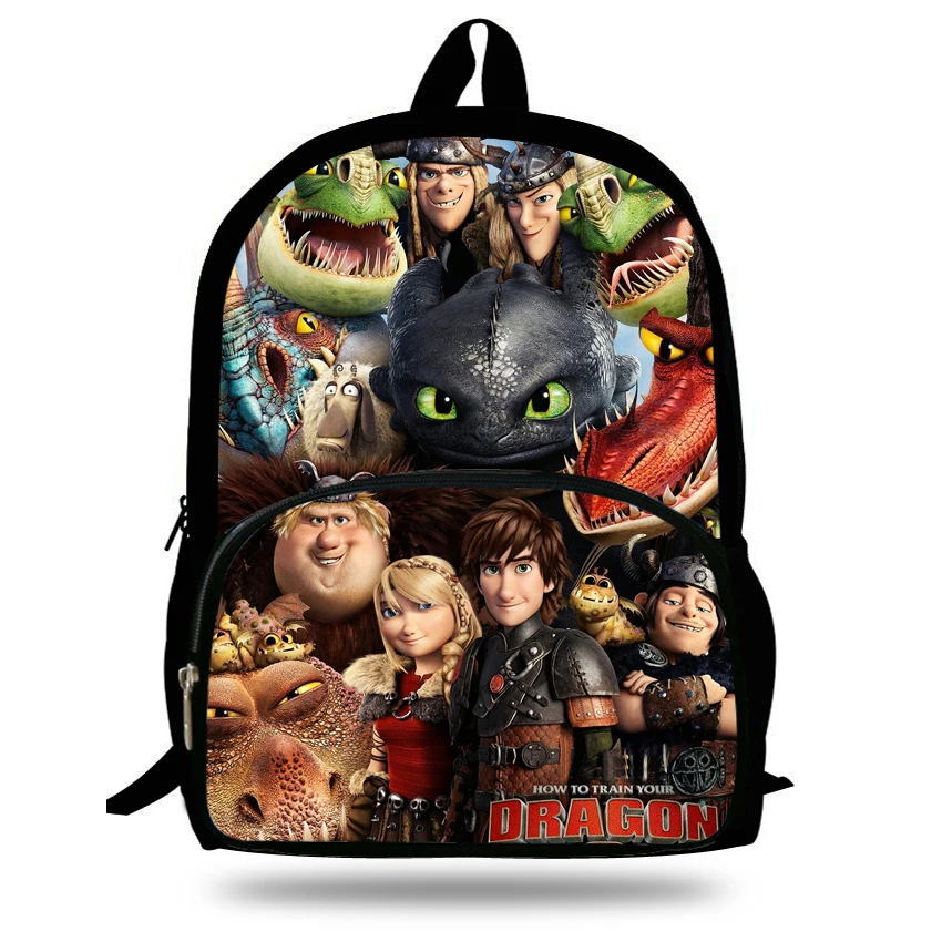 Us 18 56 17 Off 16 Inch Boys Bags Kids Backpack How To Train Your Dragon Bag Pupil Book Age 7 13 Children School For Agers In