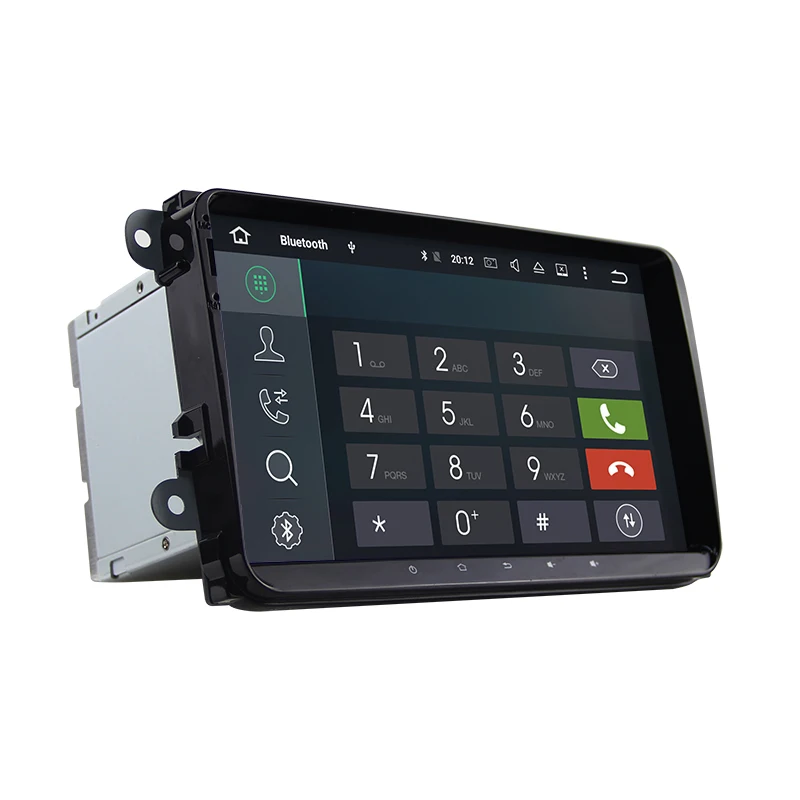 Clearance Eunavi 2 Din 9 inch Quad core Android 8.1 car dvd GPS for VW Polo Jetta Tiguan passat b6 cc fabia mirror link wifi Radio  in d 3