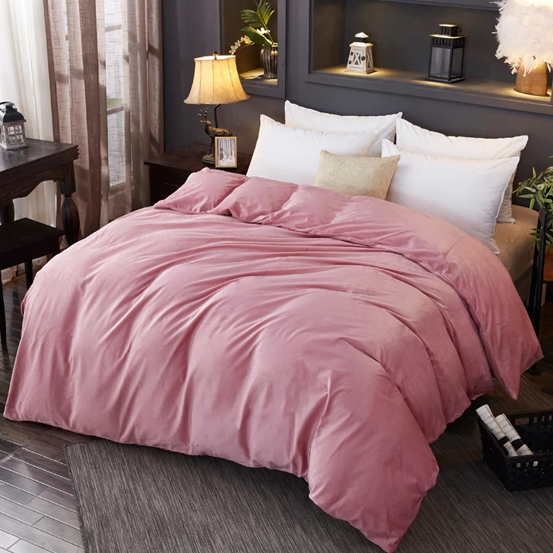 

Thick Flannel Velvet Lambs Wool Bedding Warm Winter Fleece Soft 1PC Duvet Cover Twin Queen King size Custom size #s