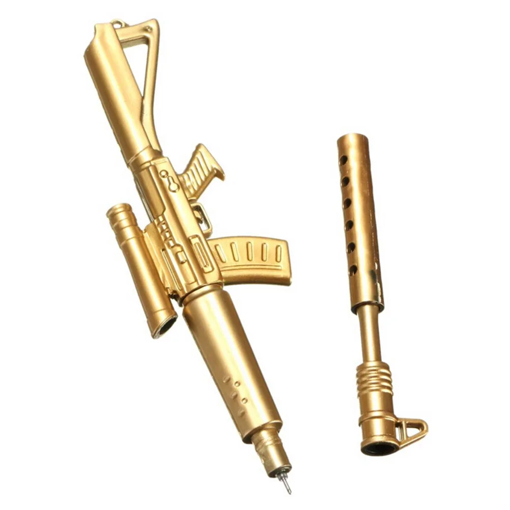 Buy School Supplies Rifle Gold Gun Shape Gel Pen