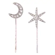 2 шт. заколки для волос, винтажные Стразы, изысканная звезда, заколки для волос, заколки для волос, аксессуары для волос для девушек, женщин