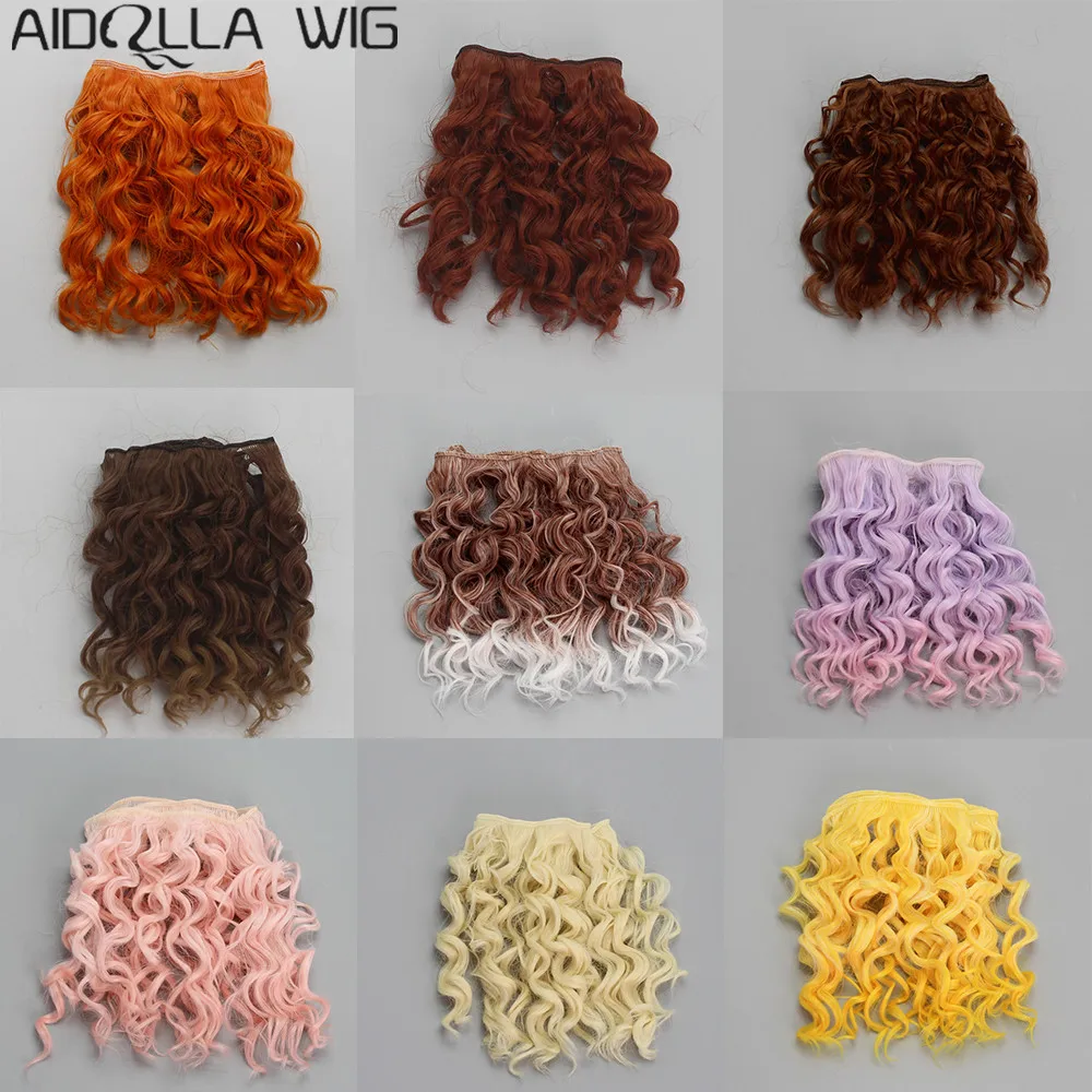 Dolls Accessories 15cm*100CM 1PC Curly Hair Extensions for 1/3 1/4 1/6 BJD Doll Wig Rissian Handmade DIY Wigs | Игрушки и хобби