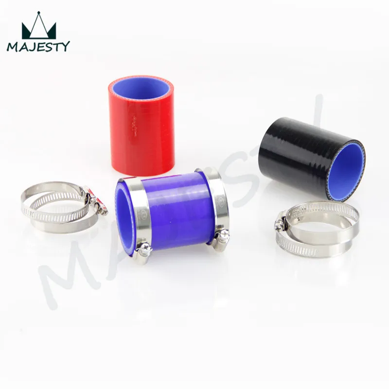 2pcs X 3" 76mm Straight Racing Silicone radiator hose Coupler Pipe