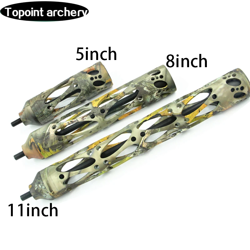 5 /8 /11 Inch CNC Aluminum Vibration Dampening Bow Stabilizer for Archery Hunting Compound Bow