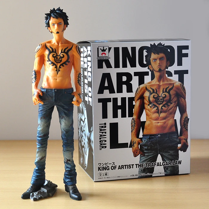 26 см японское аниме одна деталь Trafalgar Law Rowe коробка ПВХ модель игрушки фигурки