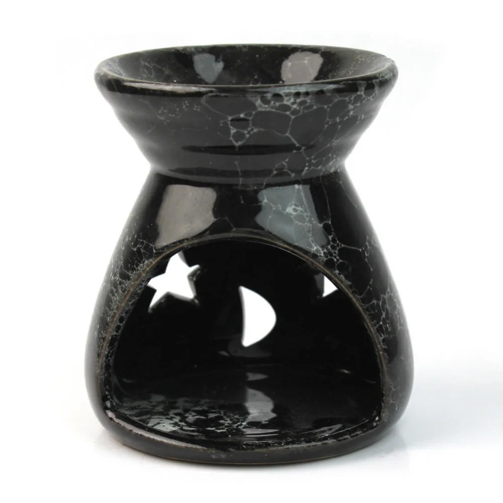 New Aromatic lights Black Ceramic Oil Burners Lavender Fragrance