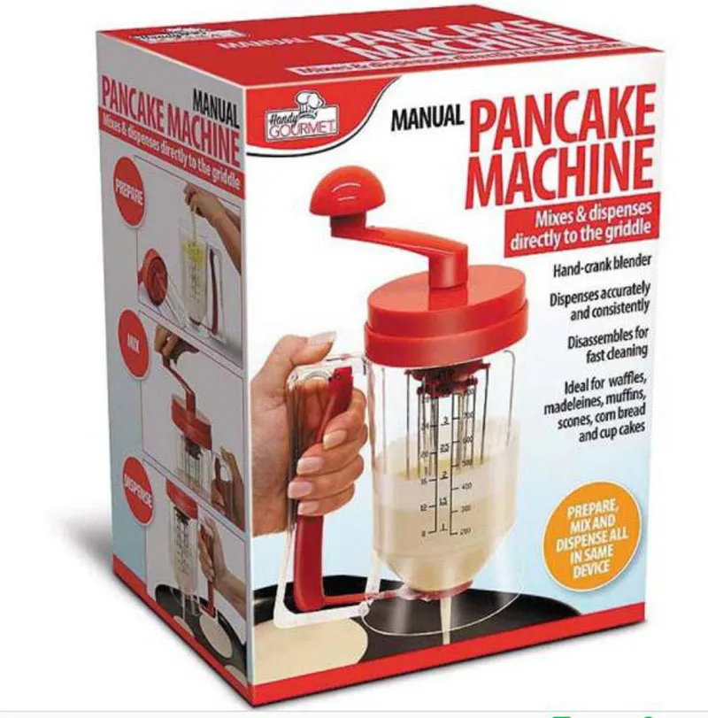Stronerliou Manuale manuale portatile Pancake Cupcake Pastella Mixer Dispenser Blender Macchina Strumento di cottura 