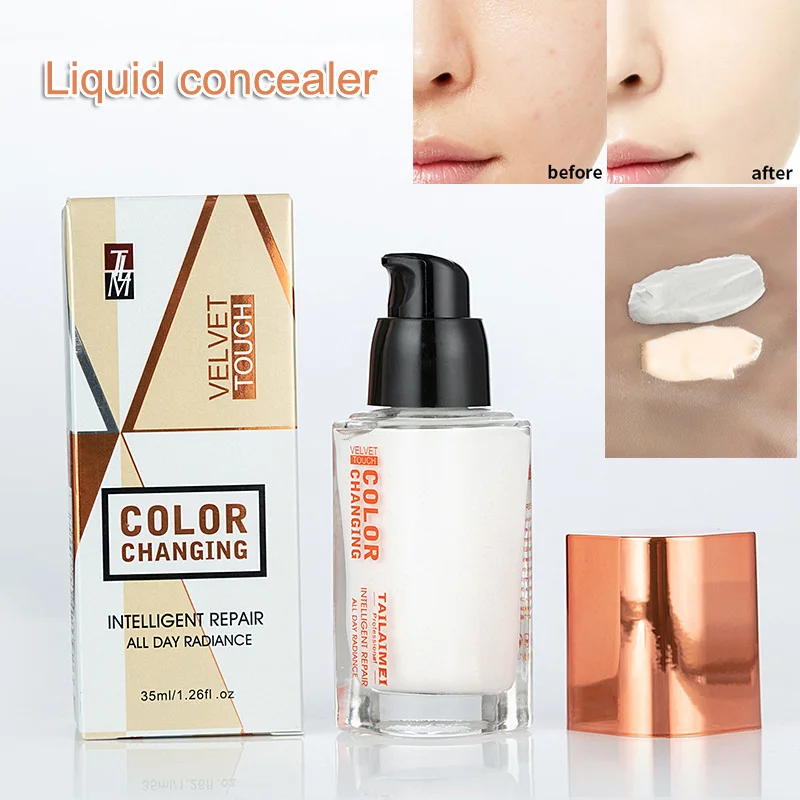 

Color Changing Liquid Foundation Makeup Base Moisturizing Concealer Foundation QRD88