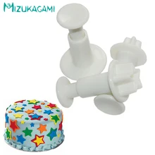 Новинка 3 шт. звезда Весна тиснение формочка для печенья торт украшения форма для самостоятельного изготовления торта кухонные принадлежности для выпечки MS-00364