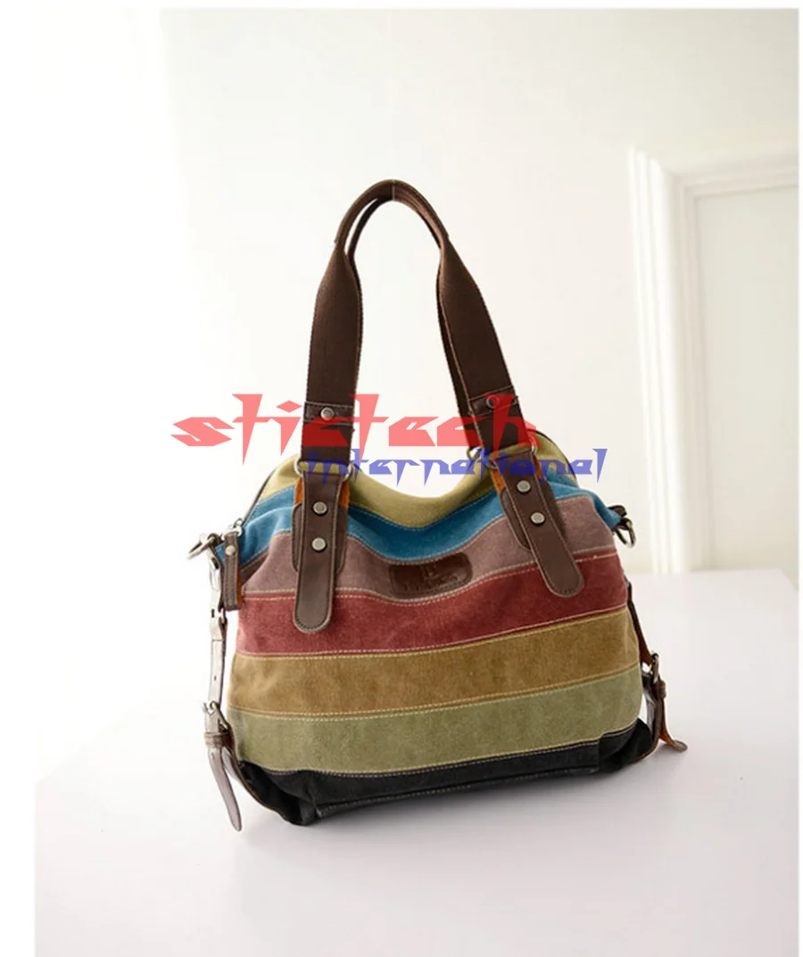 Streifen Patchwork Regenbogen Handtasche Dhl Photo 20 Ems Großen Durch Oder Taschen Leinwand Umhängetaschen Frauen Einkaufs As Heiße Stücke Tasche Getäfelten Lässig a7xdPqw