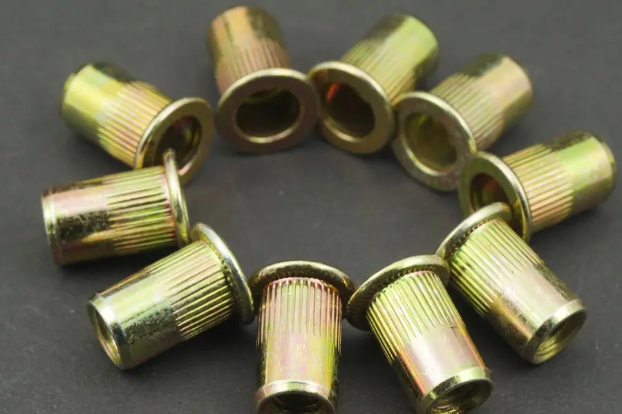 10pcs-lot-rivet-nut-rivnut-insert-nutsert-zinc-plated-carbon-steel-1-4