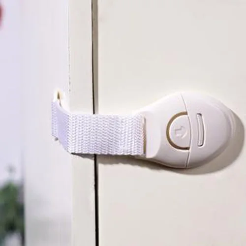 

2 Piece/Lot Brand New Promotion Door Lock Cabinet Wardrobe Refrigerator Safety Safe Cloth Belt Lock For Kid Child Baby