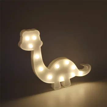 

Kawaii Dinosaur LED Warm White Flash Wall Night Novel Decoration Atmosphere Table Switch Remote Lamp Children Holiday Gift Toy