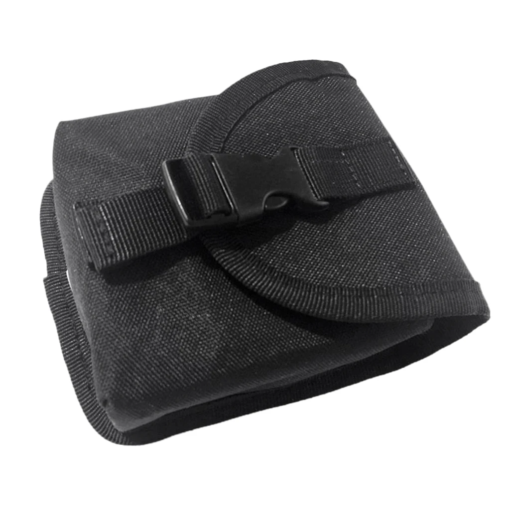 4pcs Replacement Scuba Dive Diving Spare Weight Belt Pocket Pouch with Quick Release Buckle 14 x 12cm Black