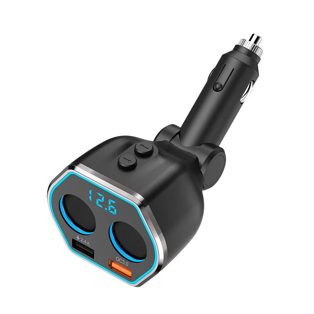 CDEN быстрое автомобильное зарядное устройство QC3.0 Разветвитель Прикуривателя 2 USB