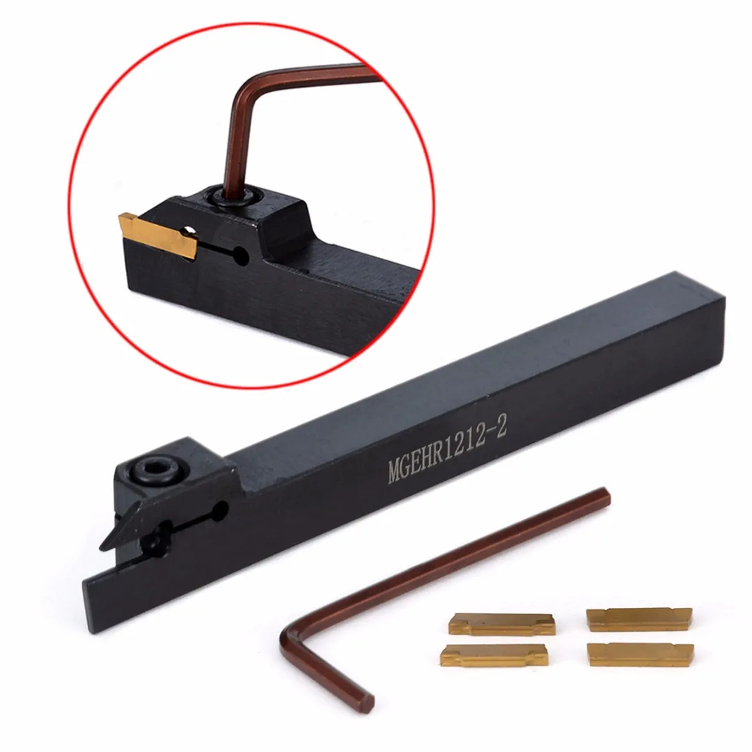 

4Pcs MGMN200 Carbide Inserts + MGEHR1212-2 Tool Holder Boring Bar with Wrench For Turning Tool