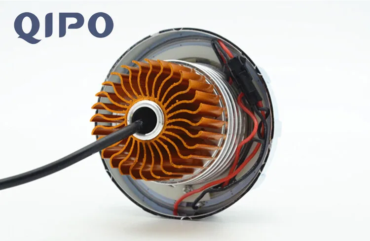 Светодиодный головной фонарь QIPO для мотоцикла 20 Вт фара angel devil eye