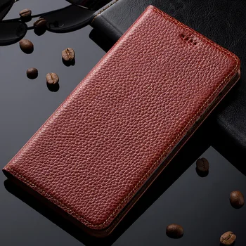 

Natural Genuine Leather Magnet Stand Flip Cover For HTC Desire 10 Pro Luxury Mobile Phone Case + Free Gift