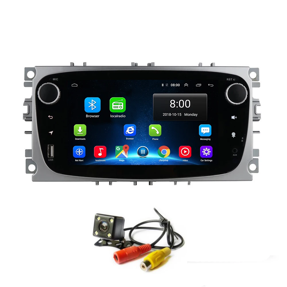 Android 8 1 автомобильное радио стерео GPS Navi для Ford Focus Mondeo S-max Kuga Galaxy C-max аудио головное
