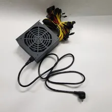 YUNHUI ETH ZCASH Шахтер золото Мощность 1600 Вт(с кабелем) ETH Шахтер блок питания для R9 380 RX 470 RX480 6 GPU карты