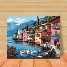 MOLEK цифровая картина маслом, пейзаж, Картина на холсте, акриловая окраска, ручная роспись, Настенная картина для декора гостиной