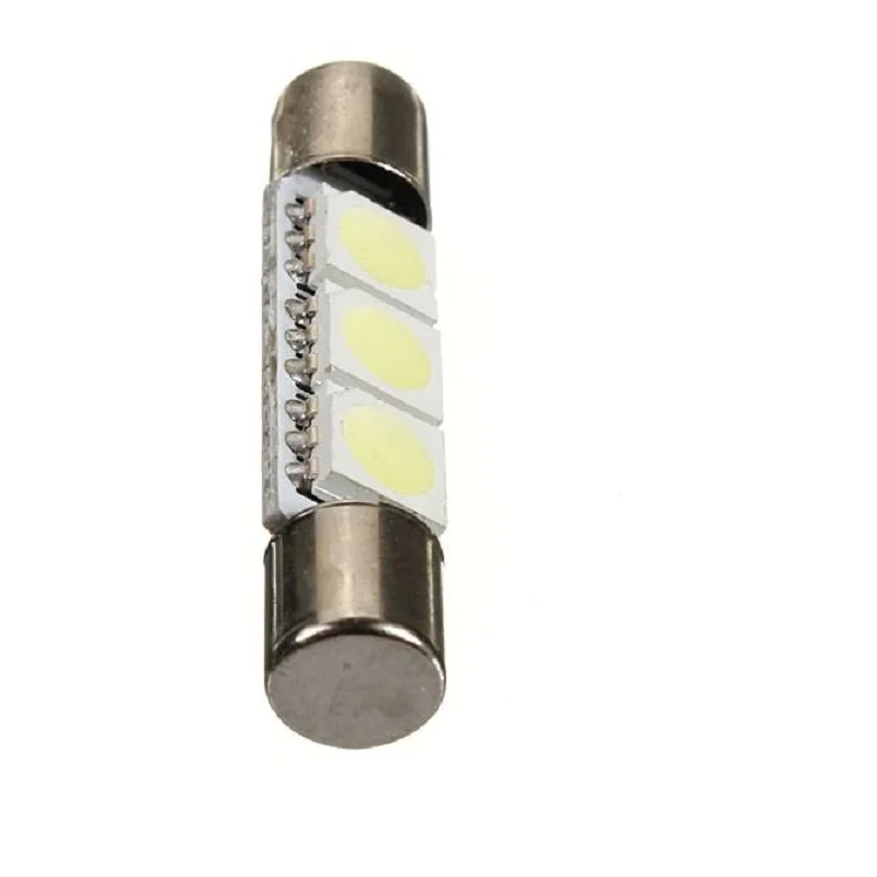2 шт. 31 мм T6 3 SMD 5050 Светодиодная лампа для автомобиля солнцезащитный щиток салона