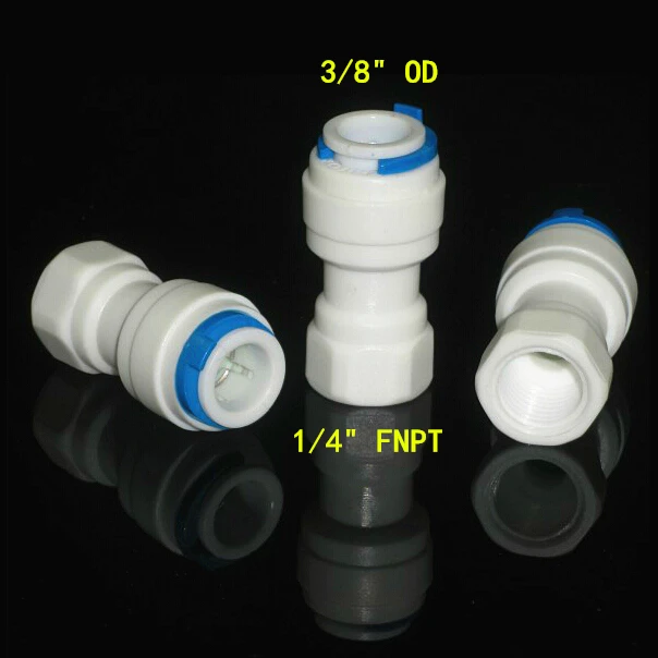 

RO Water Filter Straight Female Adapter 3/8" Push Fit Tube to 1/4" Female Thread Quick Connector Fittings 10PCS Free Shipping