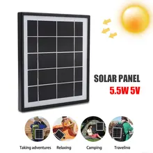 Прочная тарелка из матового стекла солнечная панель зарядного устройства Солнечная батарея с usb-разъемом интерфейс дорожная солнечная батарея 5 в 5,5 Вт мини батарея