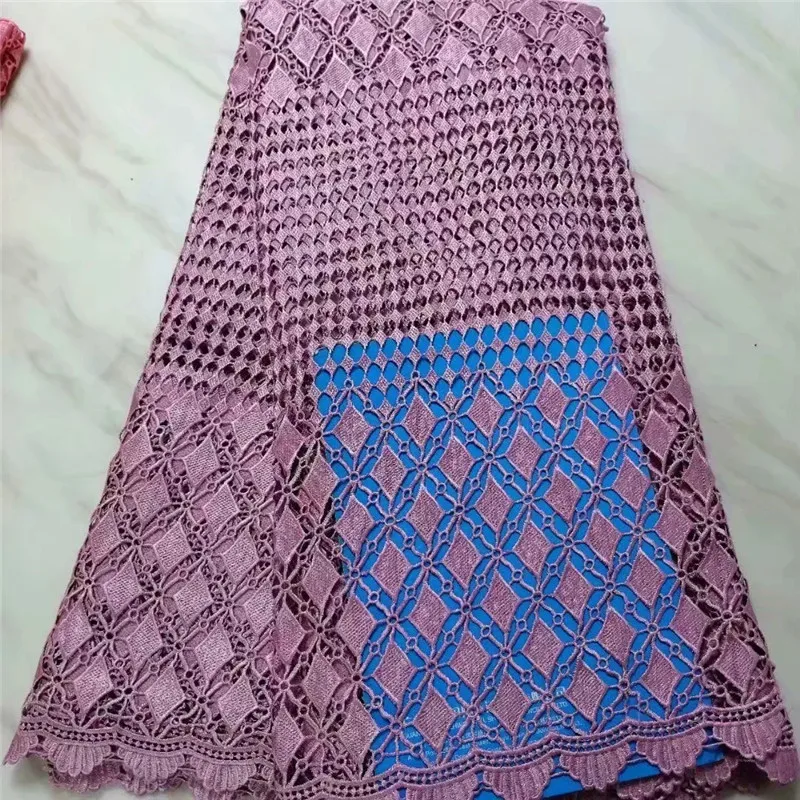 Latest African Lace Fabric High Quality African Tulle Lace Fabric Luxury Design French Lace Fabric With Beaded For Party PL