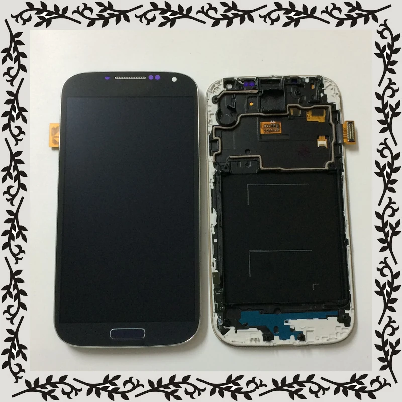 Для samsung Galaxy S4 GT-i9500 i9505 i337 ЖК-дисплей монитор панель+ сенсорный экран дигитайзер стекло в сборе+ рамка