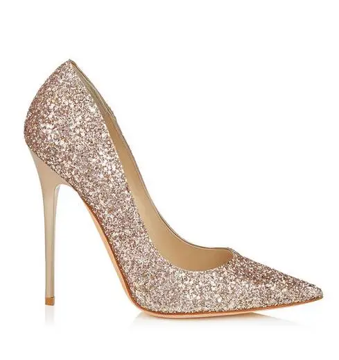 nude bling heels