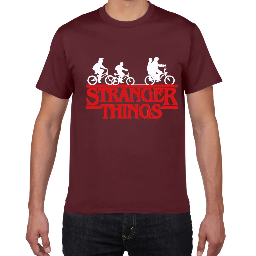 Забавный дизайн, два мира, Мужская футболка, хлопок, летняя футболка, хип-хоп стиль, уличная одежда, странные вещи, футболка, Мужская одежда - Цвет: W532MT wine red