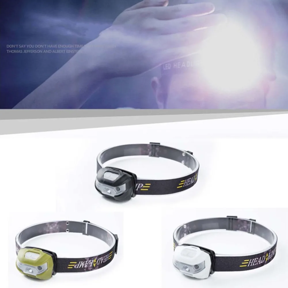 

Mini LED Headlamp Smart Sensor Cycling Headlight USB Charging Waterproof LED Red Infrared Head Light For Outdoor Hiking