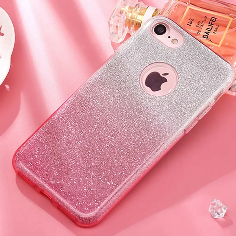 Роскошный градиентный блестящий чехол для iphone 8 7 6 S Plus 6Plus 7Plus 8Plus X XR XS Max мягкий
