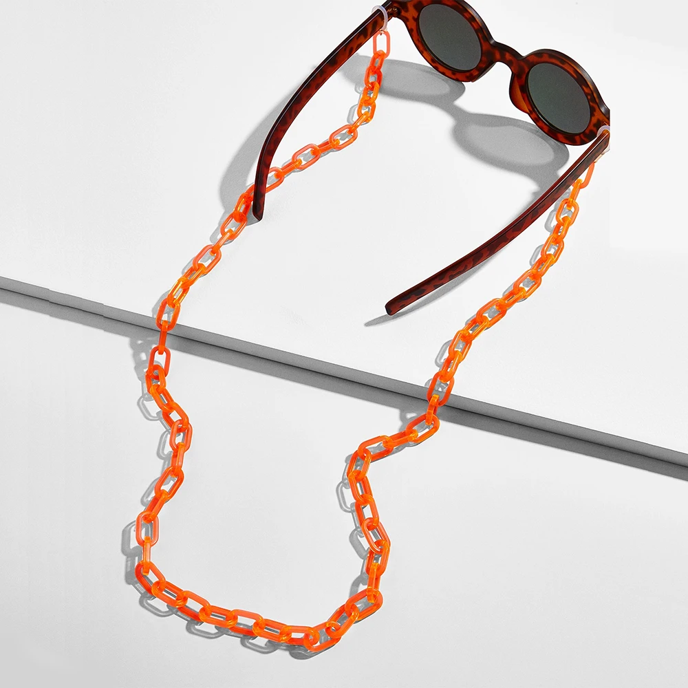 Женская цепочка для очков для чтения, солнцезащитные очки, прозрачная акриловая цепочка, регулируемый держатель, ремешок на шею, веревочные ремешки, ожерелье в стиле бохо