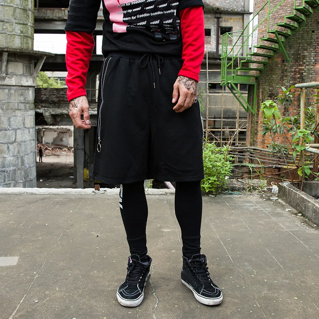 Мужские шорты Карго крутые летние горячие продажи повседневные летние модные мужские уличные наклейки карман трость эластичные спортивные штаны шорты