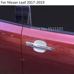 Автомобиль Стайлинг Обложка защиты гарнир детектор планки ABS chrome внешний дверь чаша рамки 4 шт. для Nissan Leaf 2017 2018 2019