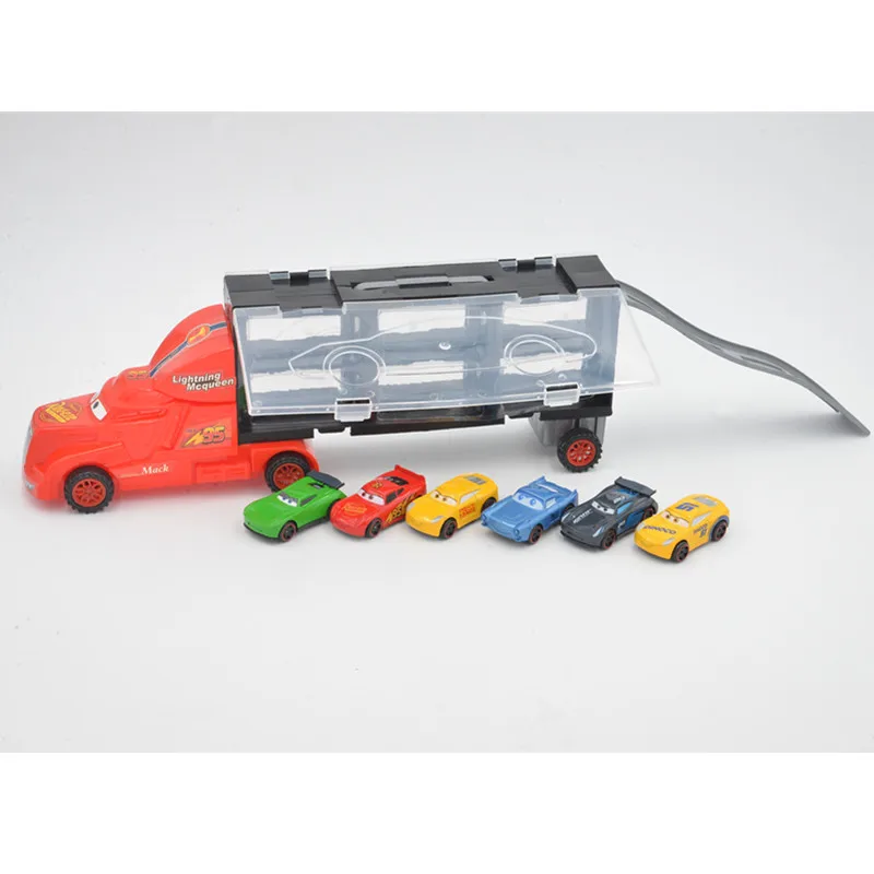 Disney Pixar Cars 3 Lightning McQueen Jackson Storm Mack Truck 6 моделей гоночных машин из литого металла и