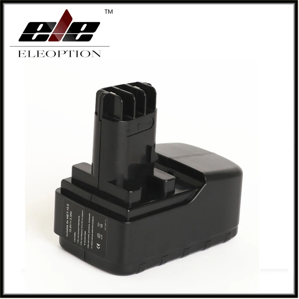 

Eleoption 15.6V 3300mAh Ni-MH Replacement Power Tool Battery For Metabo BSP15.6PLUS/BS 15.6 plus/BST 15.6 Plus