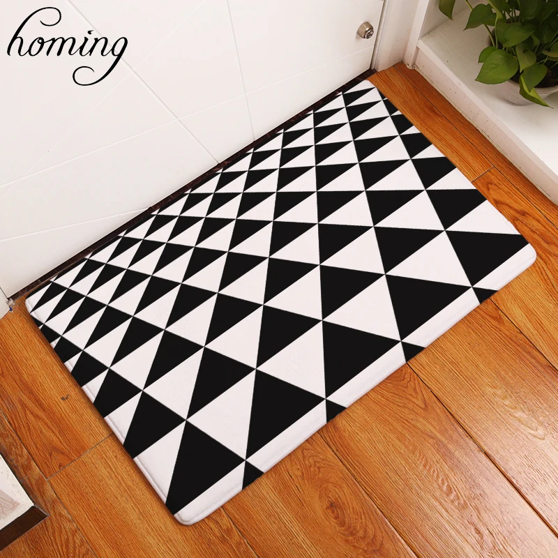 Homing Decoration Stair Carpets Black White Misread Triangle Geometric