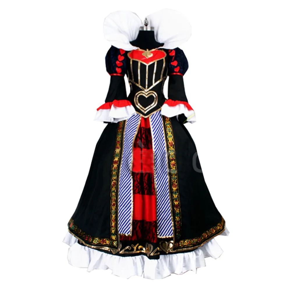 

2016 Game Anime Alice Madness Returns Queen of Hearts Customized Uniforms Cosplay Costume Custom-made Any Size