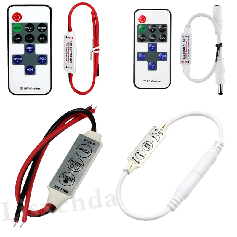 

DC12-24V Mini 3/11 Key RF Remote Wireless Controller Dimmer Dynamic Mode For 5050 3528 3014 Led Strip Light