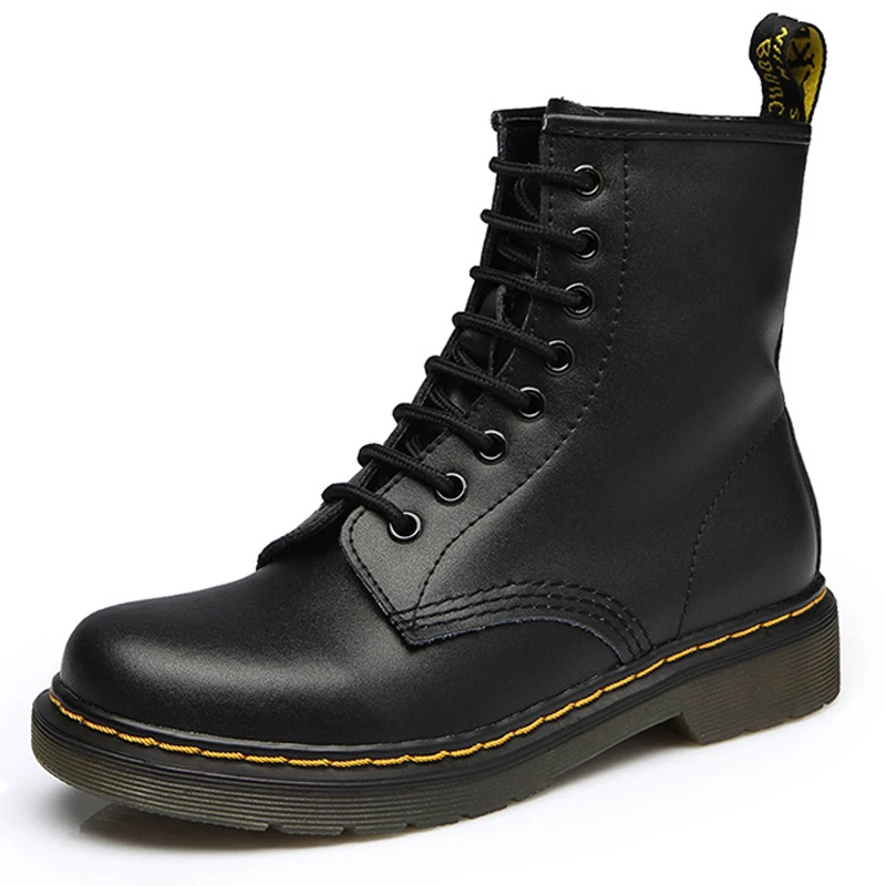 

Women Boots Genuine Leather Shoes Women Ankle Boots 2019 Autumn Winter Botas Mujer Booties Punk Plus Size 35-46 Riding Boots