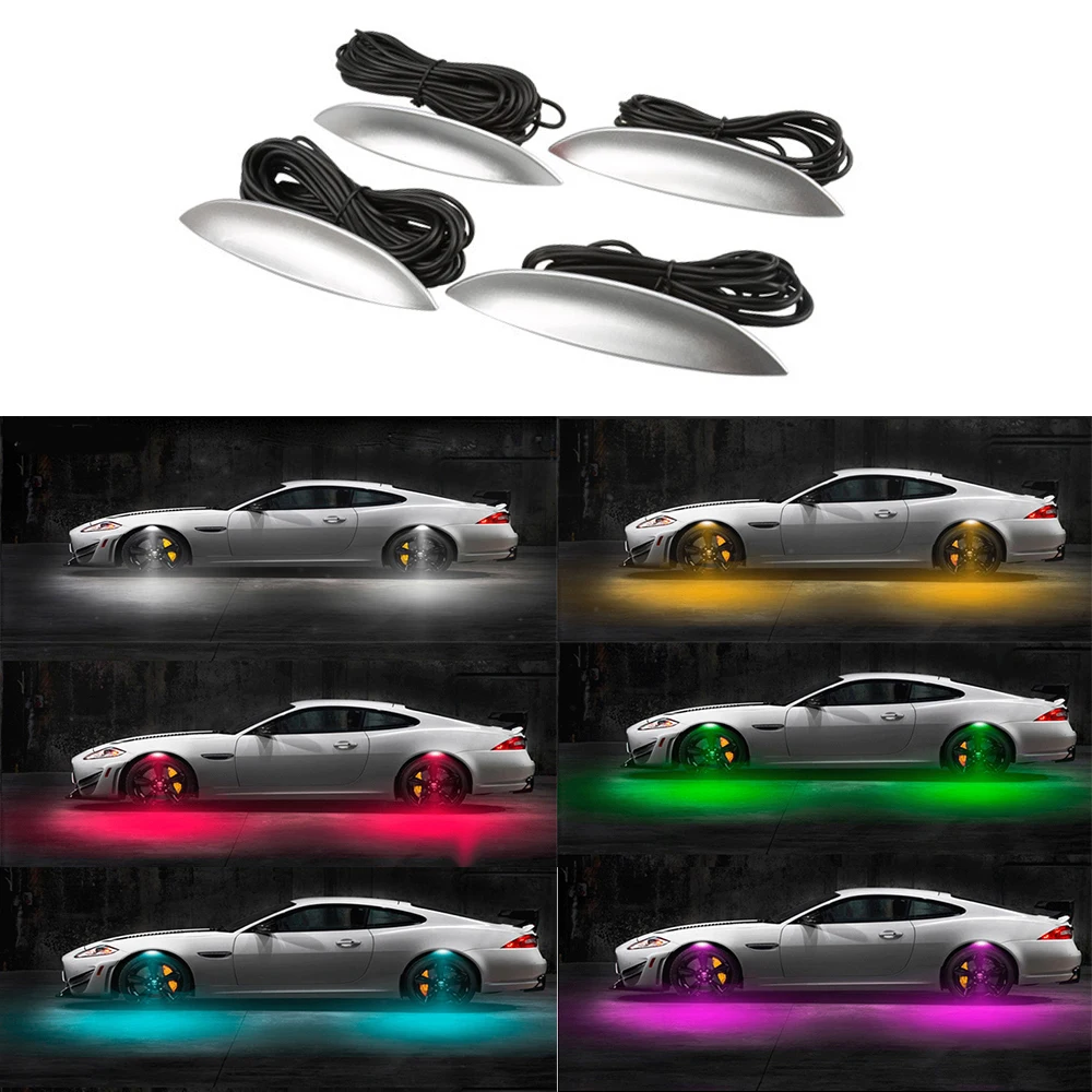 

YHKOMS Car Light Decorative Atmosphere Lamp DRL Daytime Driving Light APP Control Auto RGB Bulb Fender Flares Light Car Styling