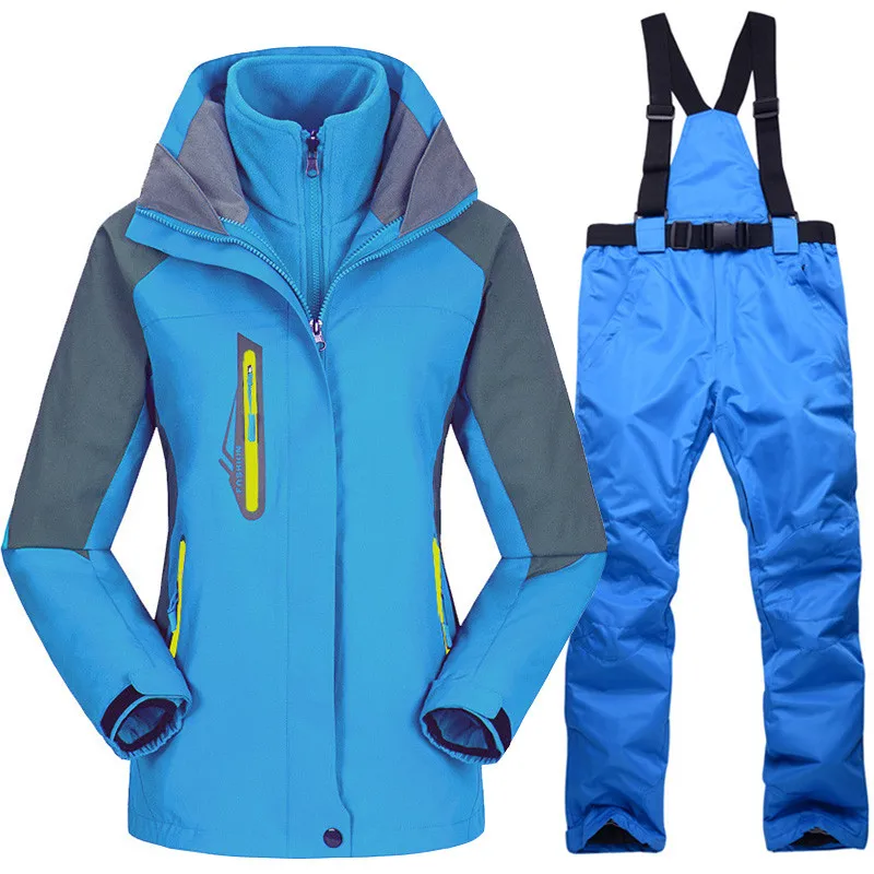 

Womens Ski Suits Winter Thickening Warm Waterproof Windproof Breathable Snowboard Snow Jackets And Pants Outdoor Suit Female
